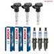 3x Blue Print Bobines D'allumage + Bosch Bougies Pour Smart Fortwo Cabrio 451