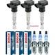 3x Maxgear Bobine + Bougie Bosch Pour Smart Fortwo Cabrio 451 1.0 De Turbo