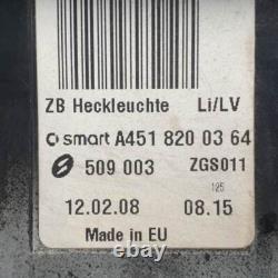 A4518200364 feu arrière gauche pour SMART CABRIO FORTWO 52 2003 509003 1520496