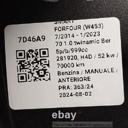 A4539062700 Feu arrière. Gauche SMART FORTWO CABRIO (A453) 70 (52Kw) Cbr