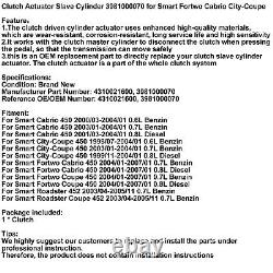 Clutch Actuator Slave Cylinder Pour Smart Fortwo Cabrio City-Coupe 3981000070