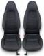 Housse De Si&egrave;ge Cuir/simili Noir Pour Smart 451 Fortwo Coup&eacute; & Cabriolet 07 15