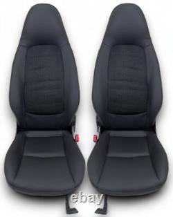 Housse de Siège Cuir/Simili Noir pour Smart 451 Fortwo Coupé & Cabriolet 07 15