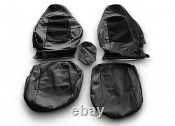 Housse de Siège Cuir/Simili Noir pour Smart 451 Fortwo Coupé & Cabriolet 07 15