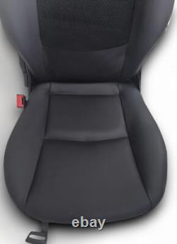Housse de Siège Cuir/Simili Noir pour Smart 451 Fortwo Coupé & Cabriolet 07 15