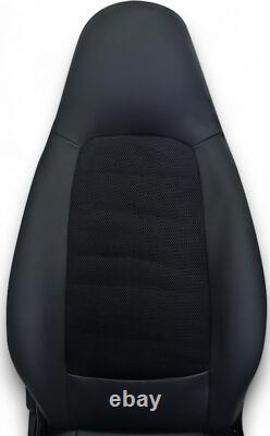 Housse de Siège Cuir/Simili Noir pour Smart 451 Fortwo Coupé & Cabriolet 07 15