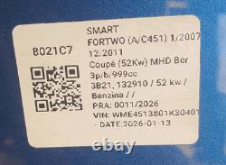 Pannello est. Porta ant. Droite SMART FORTWO (A/C451) Cabrio (52KW) Cbr