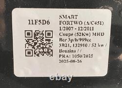 Poste de Paraurti. Centre. SMART FORTWO (A/C451) Cabrio BRABUS (72Kw) Cbr