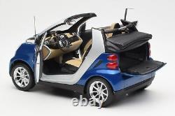 Q0022565V001C80Q00 Smart Fortwo Cabrio Blue Silver Minichamps 1/18