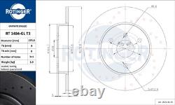 ROTINGER 2x Disque de Frein Ø280 MM Plein Avant pour Smart Cabrio Fortwo Coupé