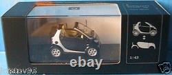 Smart Fortwo Cabrio 2003 Black Silver Schuco 1/43 New Schwarz Silber Cabriolet